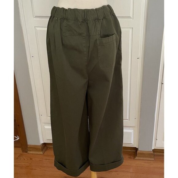 Free People Wide Leg Cuffed After Love Roll Cuff Size Medium Pleated High Rise - Picture 6 of 16